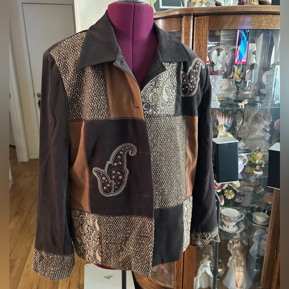 Vintage Jacket. Patchwork With Embroidery With Be… - image 1